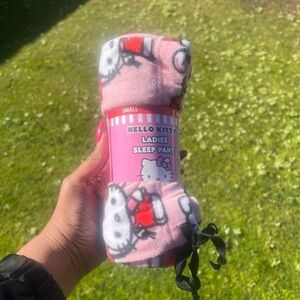- Hello Kitty Valentine’s day Pajama  pants and slippers , NWT​